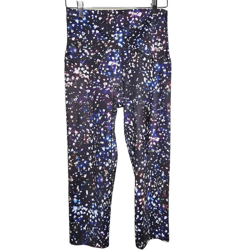 Spanx by Sara Blakely Leggings L Multicolor High Rise Crop‎ Yoga Athleisure